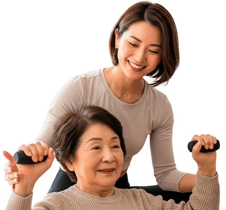 トレーナーと利用者のイメージ